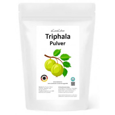 Трифала - трипхала, порошок, 100 г, амалаки, бибхитаки, харитаки, чистит печень, улучшает состояние волос, ногтей, регулирует сахар в крови и холестерин, улучшает пищеварение, укрепляет зубы, кости, 100% чистота, ИЗ ГЕРМАНИИ 