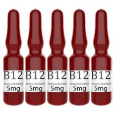 Витамин B12 в АМПУЛАХ  (5 ампул) в форме метилкобаламина по 5mg в каждой ампуле. МАКСИМАЛЬНАЯ ДОЗИРОВКА! Изготовлено в Европе
