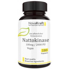 Nattokinase - 180 капсул по 100 мг (20.000 FU pro g = 2000 FU на капсулу) из Германии