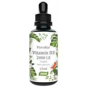 Высококачественный Витамин D3. Высоко биодоступный витамин D (холекальциферол) из лишайника растворенный в кокосовом масле MCT. Продукт из Германии