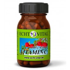 Натуральный витамин С, 60 капсул, содержит 420 мг порошка плодов ацеролы. Без синтетической аскорбиновой кислоты! Без искусственных добавок! Из Германии.
