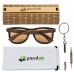Солнцезащитные очки из Бамбука! Поляризованные, с футляром для очков, отверткой и сумкой, для мужчин и женщин! Из Германии
