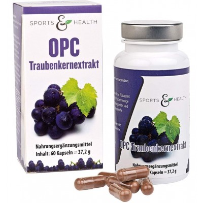 Экстракт виноградных косточек, высокой дозы, сертифицированные капсулы ОРС. На 350 мг чистого OPC на веганскую капсулу. ЗАПАС НА 3-4 МЕСЯЦА. Сделано в Германии
