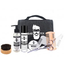 BarFex набор для ухода за бородой для мужчин. 10 предметов. Уникальный мужской запах. Для любых типов волос и любой длинны. Смесь масел, бальзам, воск, шампунь. Из Германии!