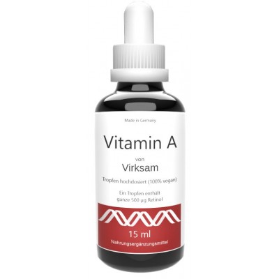 Активный витамин А, жидкий, в каплях, 500 мкг ретинола на каплю! Улучшает состояние ногтей и волос. Ретиналь - часть родопсина , зрительного пигмента, Запас на 3-4 МЕСЯЦА, ИЗ ГЕРМАНИИ