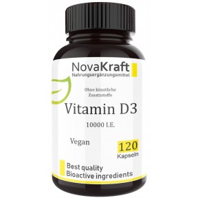 Витамин D3, 10.000 единиц, веганский, запас на 4-5 МЕСЯЦЕВ, повышает иммунитет, восстанавливает нервную систему, улучшает сон, холекальциферол, 100% растительный, ИЗ ГЕРМАНИИ