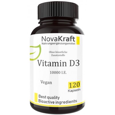 Витамин D3, 10.000 единиц, веганский, запас на 4-5 МЕСЯЦЕВ, повышает иммунитет, восстанавливает нервную систему, улучшает сон, холекальциферол, 100% растительный, ИЗ ГЕРМАНИИ