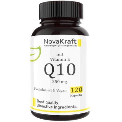 Коэнзим Q10 + витамин Е, ЭКСТРА высокая доза! 250 мг чистого коэнзима на капсулу, для укрепления сердца, печени, почек, омолаживает, укрепляет сосуды, восстанавливает клетки мозга, ИЗ ГЕРМАНИИ