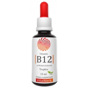 Б12 - витамин B12, в каплях, метилкобаламин 100% веганский, жидкая форма, 200 мкг, биодоступный, 100% чистота, для нервной и иммунной системы, для крепкого сна, против стресса, депрессий, ИЗ ГЕРМАНИИ