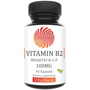 Витамин B2 - Б2, 100 мг, активный R-5-P, высокая доза, коферментная форма, витамин роста, важен для нервной системы, эритроцитов, метаболизма железа, снижает утомляемость, 100% чистота, ИЗ ГЕРМАНИИ