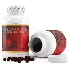 Астаксантин 12 мг - 150 капсулы Softgel с натуральным витамином Е и оливковым маслом - натуральный мощный антиоксидант из Германии